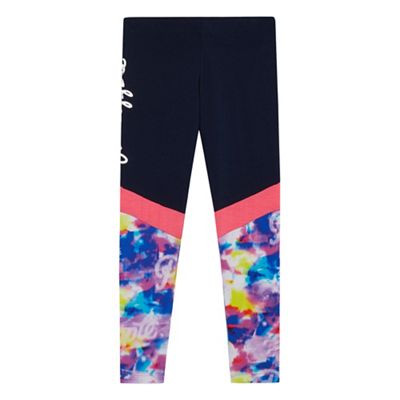 Pineapple Girls' navy space dye print leggings